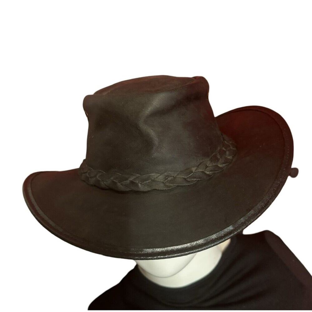 Authentic Vintage Barmah Australian Cowhide Leather Hat SZ M